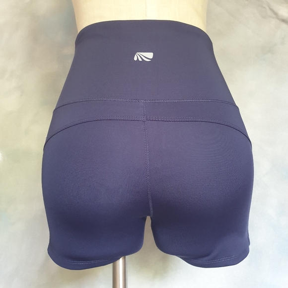 Marika Active Eclipse Navy Blue Wide High Waist Bike Shorts w/ InterLok Wick Sm - Picture 12 of 16
